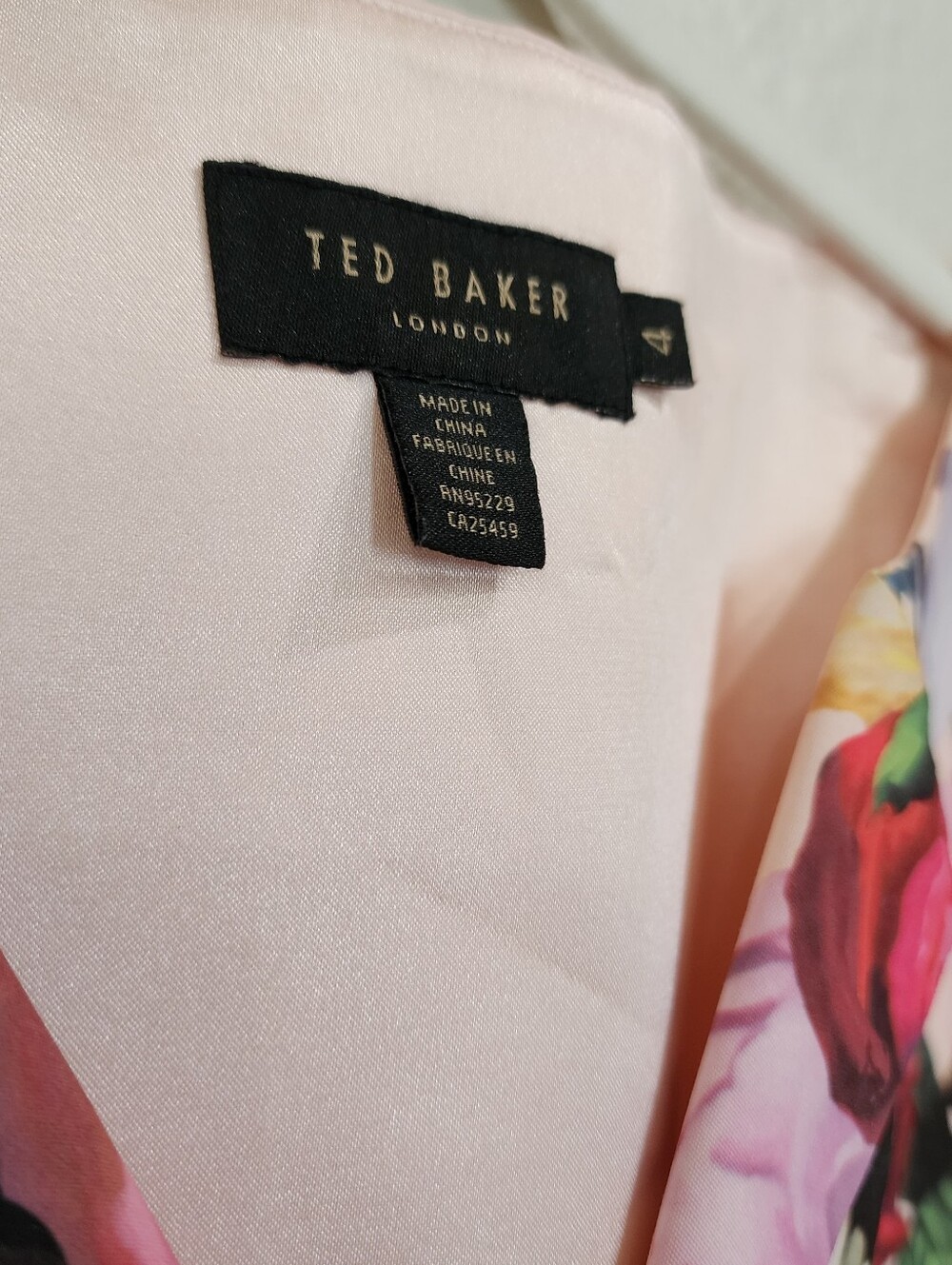 Ted Baker London Deavon Oil Painting Floral Fit-and-Flare Dress Size 4 - Picture 2 of 12
